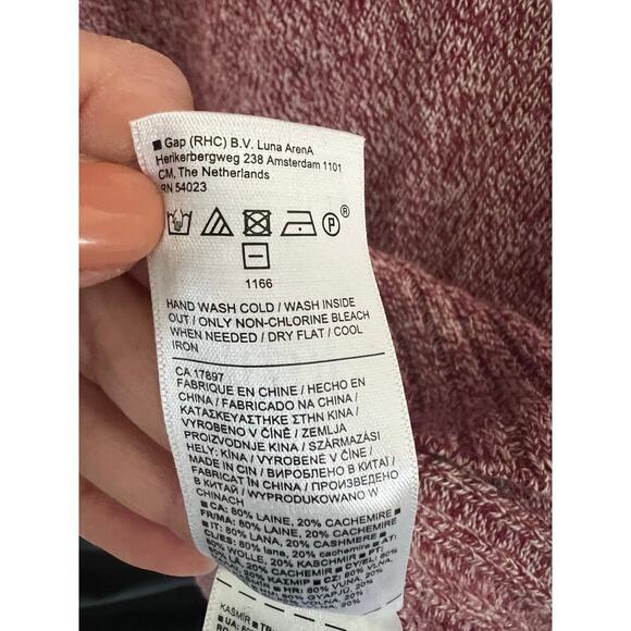 Athleta Vital VNeck Tunic, Small, pink/red, wool & cashmere - Picture 6 of 10